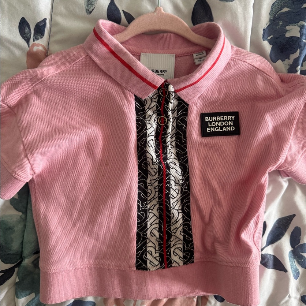 Burberry Kids Pink Button Down Shirt